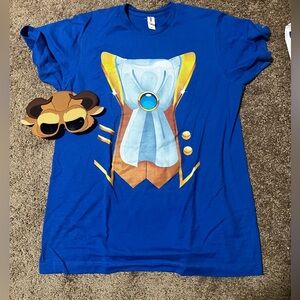Adult Beast costume. Beauty and the beast. Size M tshirt and glasses mask